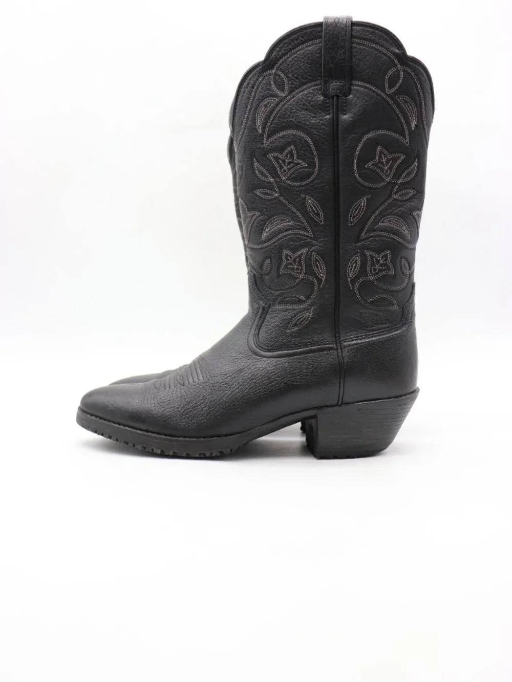 Ariat Heritage Women's Size 8 B Black Leather Western Equestrian Boots 10001037 - Picture 4 of 10